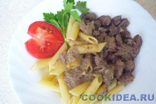 Куриные потрошка, тушеные в сметане Куриные потрошка, тушеные в сметане