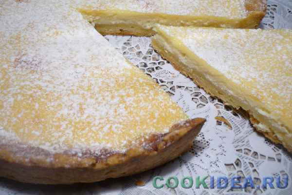 Песочный торт с творожной начинкой Песочный торт с творожной начинкой