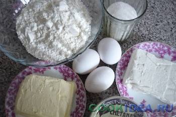 Песочный торт с творожной начинкой - Исходные продукты