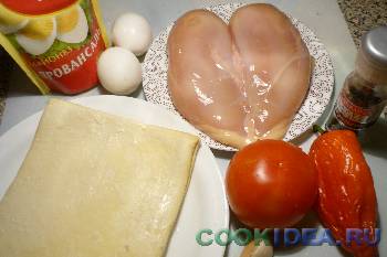 Пирог куриный-киш - Используемые продукты Пирог куриный-киш - Используемые продукты