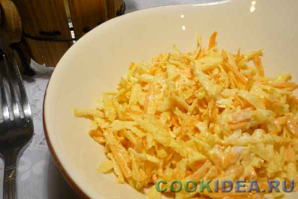 Салат с репой и морковкой