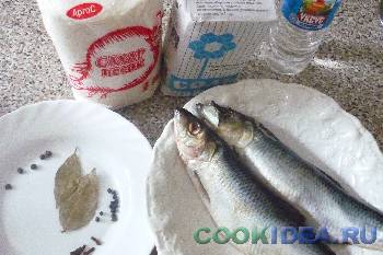 Сельдь домашнего посола - Используемые продукты Сельдь домашнего посола - Используемые продукты