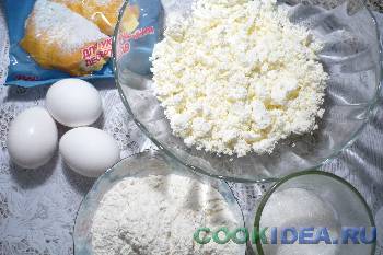 Творожные пончики - Исходные продукты Творожные пончики - Исходные продукты