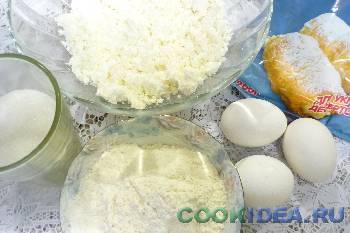 Творожные пончики - Используемые продукты Творожные пончики - Используемые продукты